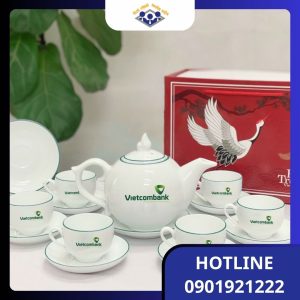 Bộ ấm chén in logo