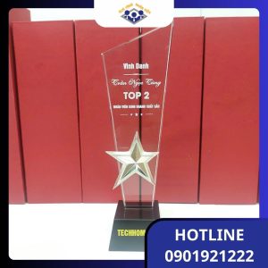 Cúp vinh danh cầm tay in logo