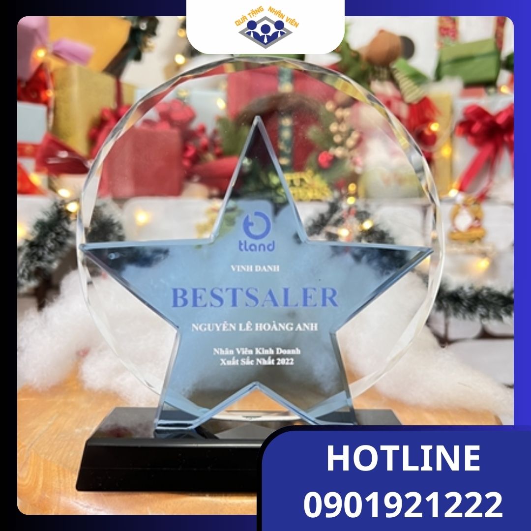 Cúp vinh danh in logo