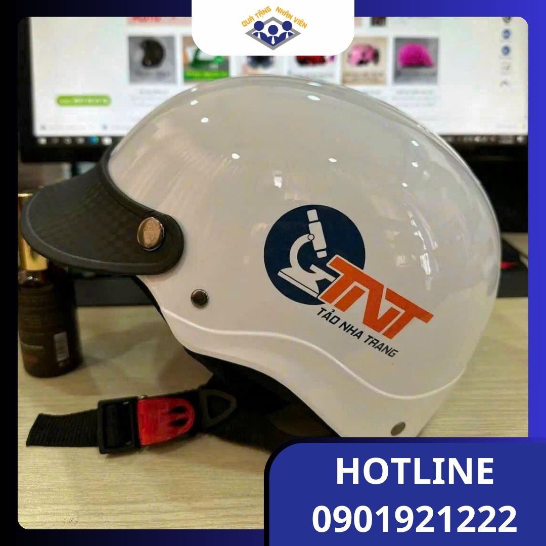 Mũ bảo hiểm NS in logo