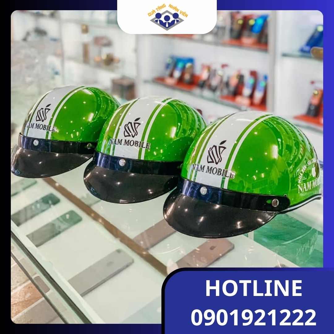 Mũ bảo hiểm nửa đầu in logo
