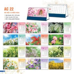 Lịch Bloc 2027 AC Mẫu AC22 - Hà Nội (25 x 16 cm) Quà Tết Tri Ân Cán Bộ Nhân Viên in logo doanh nghiệp quà tặng Tết tại Quà Tặng Nhân Viên SG