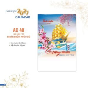 Lịch Bloc 2027 AC Mẫu AC40 - Thuận Buồm Xuôi Gió (40 x 60 cm) Quà Tết Tri Ân Cán Bộ Nhân Viên in logo doanh nghiệp quà tặng Tết tại Quà Tặng Nhân Viên SG