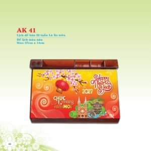 Lịch 52 Tuần 2027 AK Mẫu AK41 (31 x 42 cm) Quà Tết Tri Ân Cán Bộ Nhân Viên in logo doanh nghiệp quà tặng Tết tại Quà Tặng Nhân Viên SG