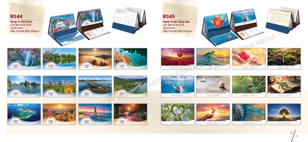 Lịch Để Bàn Nghệ Thuật 2027 Bông Sen BS39 Quà Tết Tri Ân Cán Bộ Nhân Viên Lịch Để Bàn Nghệ Thuật 2027 Bông Sen BS39 Quà Tết Tri Ân Cán Bộ Nhân Viên