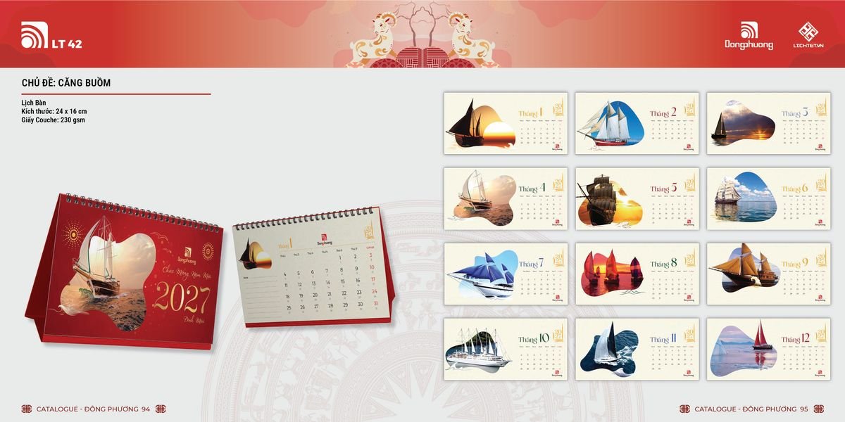 Lịch Bloc Đông Phương 2027 DP46 Quà Tết Tri Ân Cán Bộ Nhân Viên