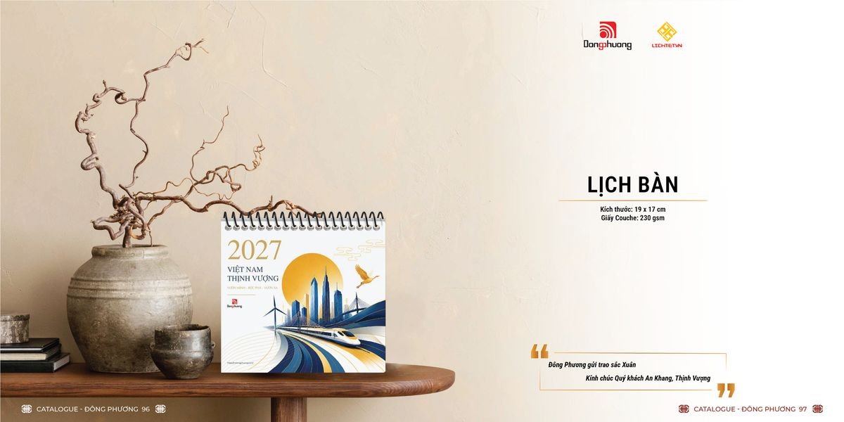 Lịch Bloc Đông Phương 2027 DP47 Quà Tết Tri Ân Cán Bộ Nhân Viên