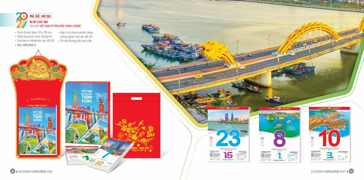 Lịch Bloc Hoa Niên 2027 Đông Phương DPHN05 Quà Tết Tri Ân Cán Bộ Nhân Viên