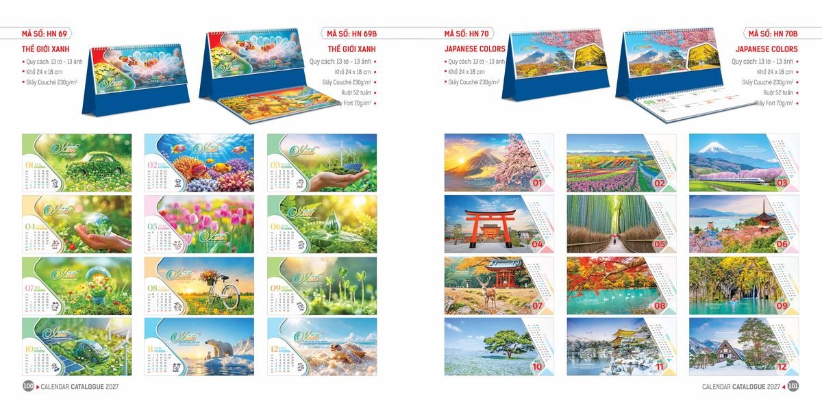 Lịch Bloc Hoa Niên 2027 Đông Phương DPHN49 Quà Tết Tri Ân Cán Bộ Nhân Viên