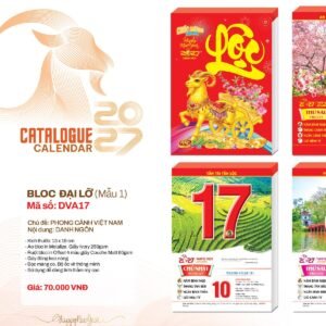 Lịch Bloc 2027 DVA Mẫu DVA15 (13 x 19cm) Quà Tết Tri Ân Cán Bộ Nhân Viên in logo doanh nghiệp quà tặng Tết tại Quà Tặng Nhân Viên SG