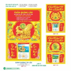 Lịch Bìa Treo 2027 HBT Mẫu HBT174 (15 x 19cm) Quà Tết Tri Ân Cán Bộ Nhân Viên in logo doanh nghiệp quà tặng Tết tại Quà Tặng Nhân Viên SG