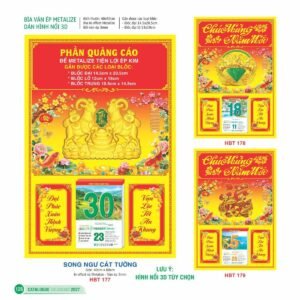 Lịch Bìa Treo 2027 HBT Mẫu HBT178 (15 x 19cm) Quà Tết Tri Ân Cán Bộ Nhân Viên in logo doanh nghiệp quà tặng Tết tại Quà Tặng Nhân Viên SG