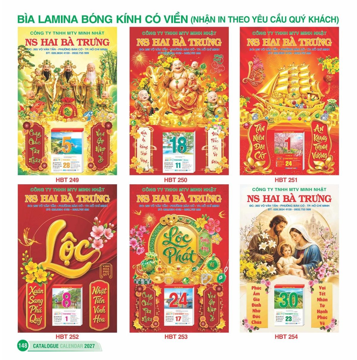 Lịch Bìa Treo 2027 HBT Mẫu HBT249 (48 x 78 cm) Quà Tết Tri Ân Cán Bộ Nhân Viên Lịch Bìa Treo 2027 HBT Mẫu HBT249 (48 x 78 cm) Quà Tết Tri Ân Cán Bộ Nhân Viên in logo doanh nghiệp quà tặng Tết tại Quà Tặng Nhân Viên SG