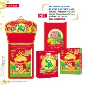 Lịch Bloc Siêu Cực Đại 2027 HT Mẫu HT4 - Hương Sắc Việt Nam (29 x 41cm) Quà Tết Tri Ân Cán Bộ Nhân Viên in logo doanh nghiệp quà tặng Tết tại Quà Tặng Nhân Viên SG
