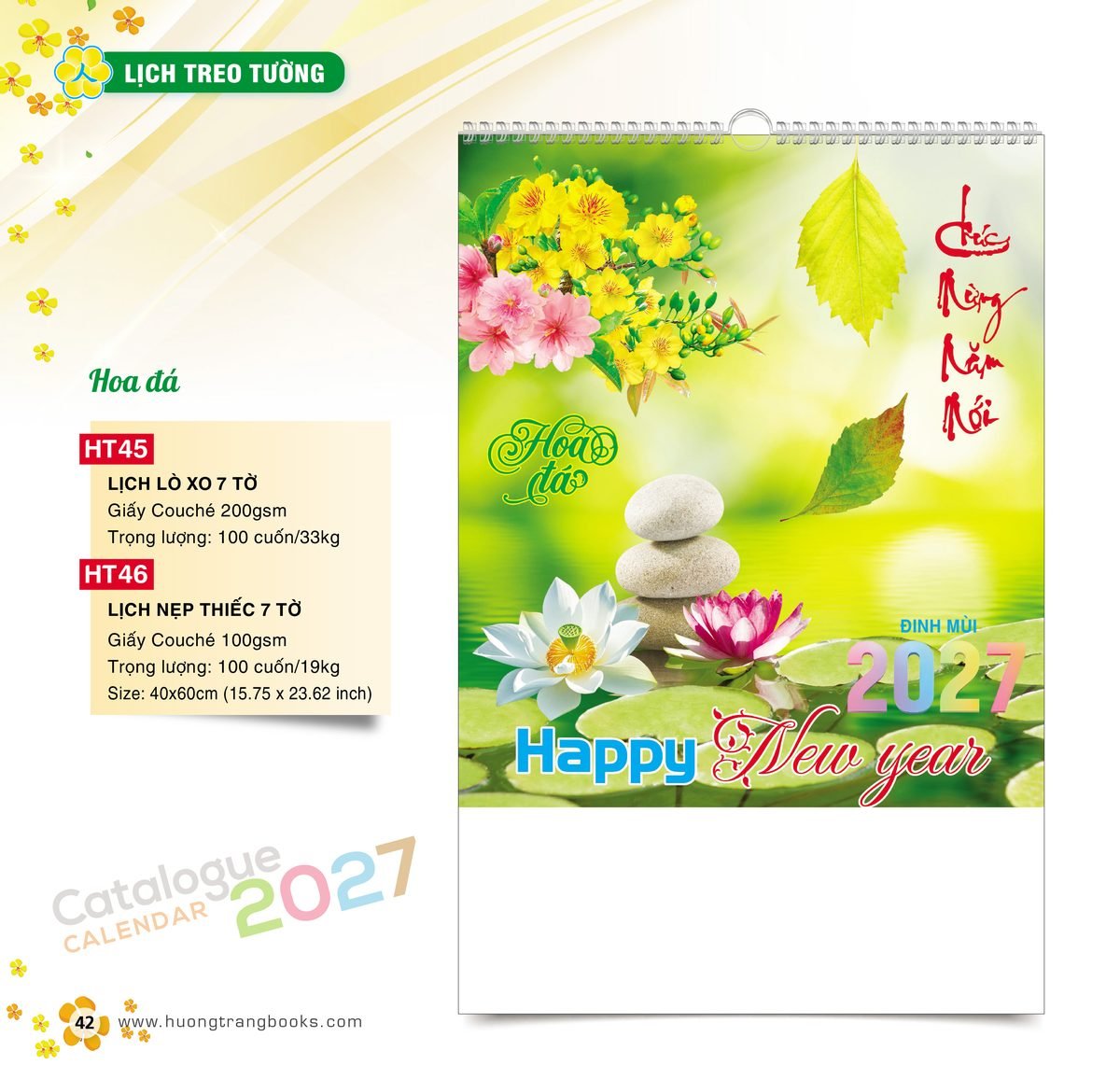 Lịch Treo Tường 2027 HT Mẫu HT45 (40 x 60cm) Quà Tết Tri Ân Cán Bộ Nhân Viên Lịch Treo Tường 2027 HT Mẫu HT45 (40 x 60cm) Quà Tết Tri Ân Cán Bộ Nhân Viên in logo doanh nghiệp quà tặng Tết tại Quà Tặng Nhân Viên SG