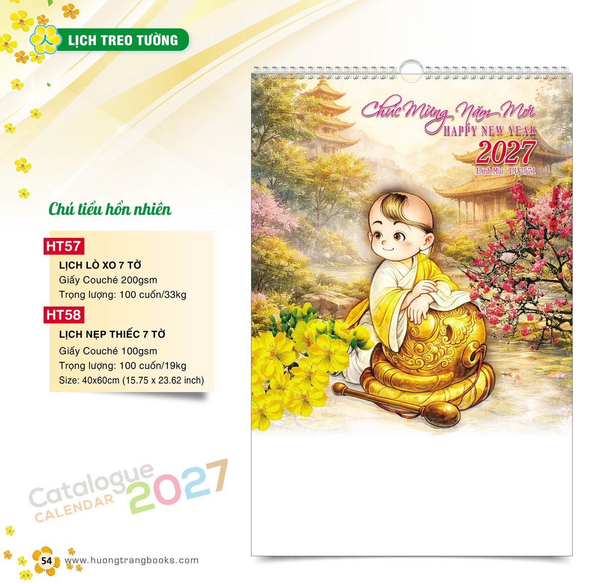 Lịch Treo Tường 2027 HT Mẫu HT57 (40 x 60cm) Quà Tết Tri Ân Cán Bộ Nhân Viên Lịch Treo Tường 2027 HT Mẫu HT57 (40 x 60cm) Quà Tết Tri Ân Cán Bộ Nhân Viên in logo doanh nghiệp quà tặng Tết tại Quà Tặng Nhân Viên SG