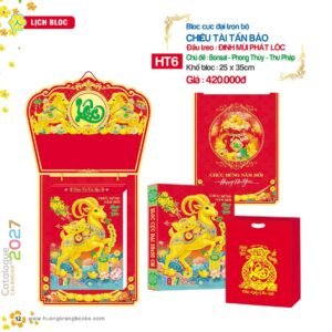 Lịch Bloc Cực Đại 2027 HT Mẫu HT6 (25 x 35cm) Quà Tết Tri Ân Cán Bộ Nhân Viên in logo doanh nghiệp quà tặng Tết tại Quà Tặng Nhân Viên SG