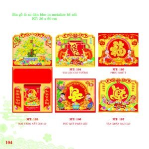 Bìa Lò Xo Dán Bloc 2027 MT Mẫu MT107 (30 x 60cm) Quà Tết Tri Ân Cán Bộ Nhân Viên in logo doanh nghiệp quà tặng Tết tại Quà Tặng Nhân Viên SG