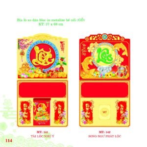 Bìa Lò Xo Dán Bloc 2027 MT Mẫu MT142 (37 x 68cm) Quà Tết Tri Ân Cán Bộ Nhân Viên in logo doanh nghiệp quà tặng Tết tại Quà Tặng Nhân Viên SG