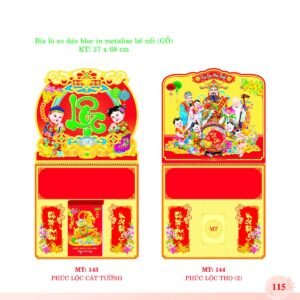 Bìa Lò Xo Dán Bloc 2027 MT Mẫu MT144 (37 x 68cm) Quà Tết Tri Ân Cán Bộ Nhân Viên in logo doanh nghiệp quà tặng Tết tại Quà Tặng Nhân Viên SG