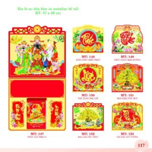 Bìa Lò Xo Dán Bloc 2027 MT Mẫu MT147 (37 x 68cm) Quà Tết Tri Ân Cán Bộ Nhân Viên in logo doanh nghiệp quà tặng Tết tại Quà Tặng Nhân Viên SG