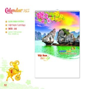 Lịch Treo Tường Lò Xo 2027 MT Mẫu MT16 (40 x 60cm) Quà Tết Tri Ân Cán Bộ Nhân Viên in logo doanh nghiệp quà tặng Tết tại Quà Tặng Nhân Viên SG