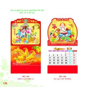 Lịch Treo Tường Lò Xo 2027 MT Mẫu MT185 - Cát Tường Như Ý (37 x 68cm) Quà Tết Tri Ân Cán Bộ Nhân Viên in logo doanh nghiệp quà tặng Tết tại Quà Tặng Nhân Viên SG