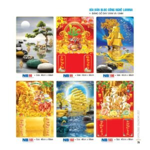 Bìa Lò Xo Dán Bloc 2027 NB Mẫu NB103 (37 x 68 cm) Quà Tết Tri Ân Cán Bộ Nhân Viên in logo doanh nghiệp quà tặng Tết tại Quà Tặng Nhân Viên SG