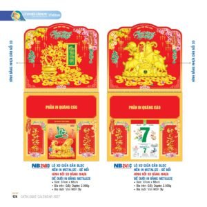 Lịch Treo Tường Lò Xo 2027 NB Mẫu NB240D (37 x 68cm) Quà Tết Tri Ân Cán Bộ Nhân Viên in logo doanh nghiệp quà tặng Tết tại Quà Tặng Nhân Viên SG