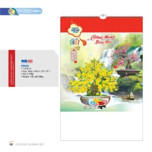Lịch Treo Tường Lò Xo 2027 NB Mẫu NB253 (16 x 25 cm) Quà Tết Tri Ân Cán Bộ Nhân Viên in logo doanh nghiệp quà tặng Tết tại Quà Tặng Nhân Viên SG
