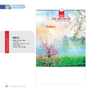 Lịch Treo Tường Lò Xo 2027 NB Mẫu NB254 (40 x 60 cm) Quà Tết Tri Ân Cán Bộ Nhân Viên in logo doanh nghiệp quà tặng Tết tại Quà Tặng Nhân Viên SG