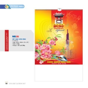 Lịch Treo Tường Lò Xo 2027 NB Mẫu NB255 (16 x 25 cm) Quà Tết Tri Ân Cán Bộ Nhân Viên in logo doanh nghiệp quà tặng Tết tại Quà Tặng Nhân Viên SG