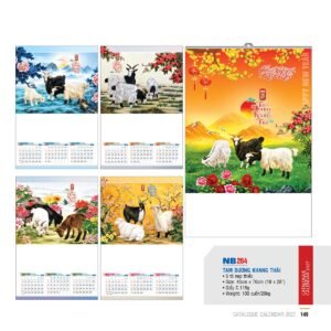 Lịch Treo Tường Nẹp Thiếc 2027 NB Mẫu NB264 (18 x 28 cm) Quà Tết Tri Ân Cán Bộ Nhân Viên in logo doanh nghiệp quà tặng Tết tại Quà Tặng Nhân Viên SG