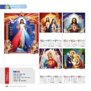 Lịch Treo Tường Nẹp Thiếc 2027 NB Mẫu NB265 (45 x 70cm) Quà Tết Tri Ân Cán Bộ Nhân Viên in logo doanh nghiệp quà tặng Tết tại Quà Tặng Nhân Viên SG