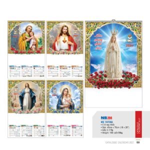 Lịch Treo Tường Nẹp Thiếc 2027 NB Mẫu NB266 (18 x 28 cm) Quà Tết Tri Ân Cán Bộ Nhân Viên in logo doanh nghiệp quà tặng Tết tại Quà Tặng Nhân Viên SG
