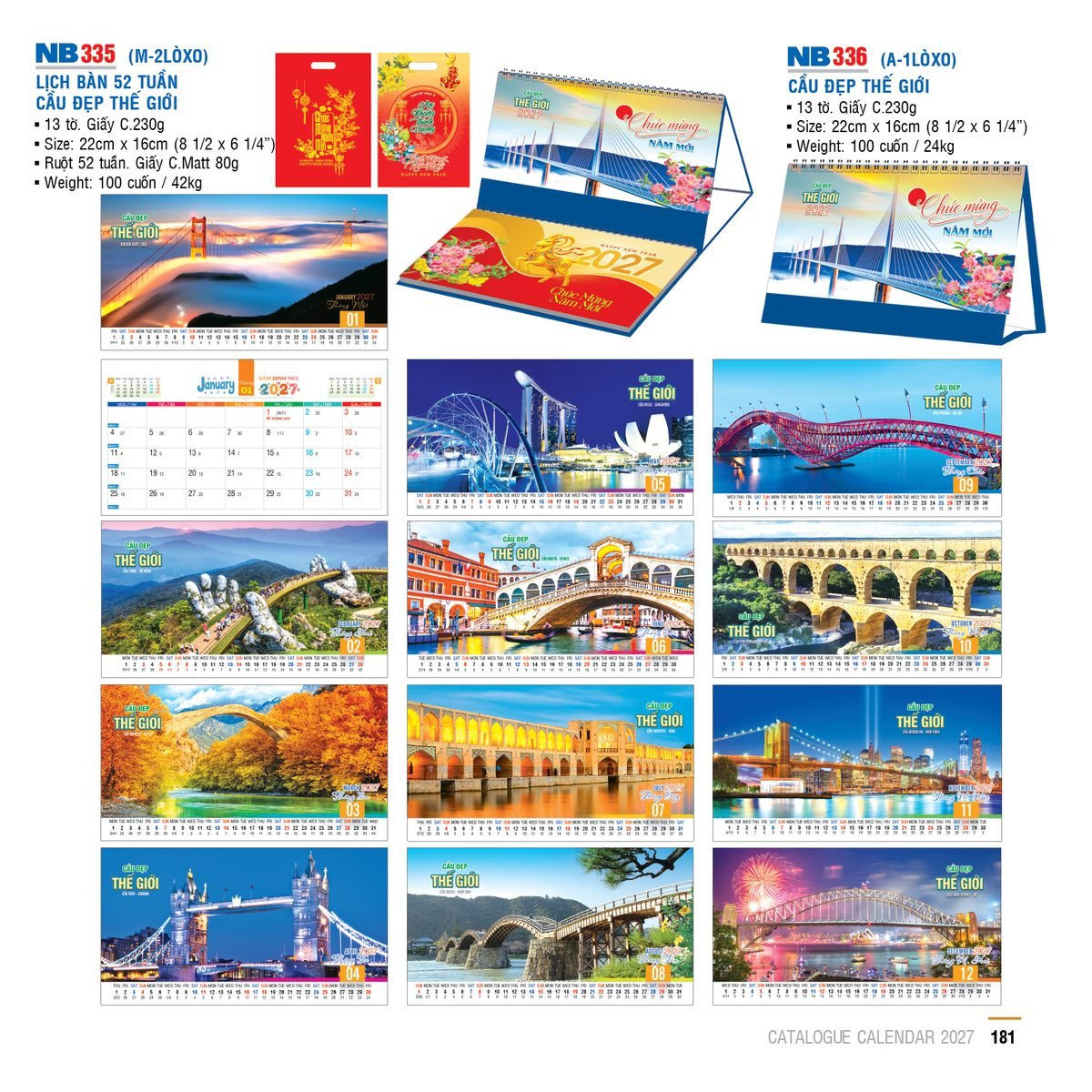 Lịch Để Bàn 2027 NB Mẫu NB335 (16 x 24 cm) Quà Tết Tri Ân Cán Bộ Nhân Viên Lịch Để Bàn 2027 NB Mẫu NB335 (16 x 24 cm) Quà Tết Tri Ân Cán Bộ Nhân Viên in logo doanh nghiệp quà tặng Tết tại Quà Tặng Nhân Viên SG