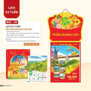 Lịch 52 Tuần 2027 NHA Mẫu NHA48 (30 x 41cm) Quà Tết Tri Ân Cán Bộ Nhân Viên in logo doanh nghiệp quà tặng Tết tại Quà Tặng Nhân Viên SG
