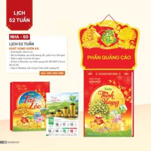 Lịch 52 Tuần 2027 NHA Mẫu NHA50 (30 x 41cm) Quà Tết Tri Ân Cán Bộ Nhân Viên in logo doanh nghiệp quà tặng Tết tại Quà Tặng Nhân Viên SG