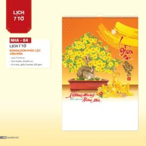 Lịch Treo Tường Lò Xo 2027 NHA Mẫu NHA84 (40 x 60cm) Quà Tết Tri Ân Cán Bộ Nhân Viên in logo doanh nghiệp quà tặng Tết tại Quà Tặng Nhân Viên SG