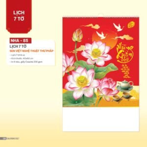 Lịch Treo Tường Lò Xo 2027 NHA Mẫu NHA85 (40 x 60cm) Quà Tết Tri Ân Cán Bộ Nhân Viên in logo doanh nghiệp quà tặng Tết tại Quà Tặng Nhân Viên SG