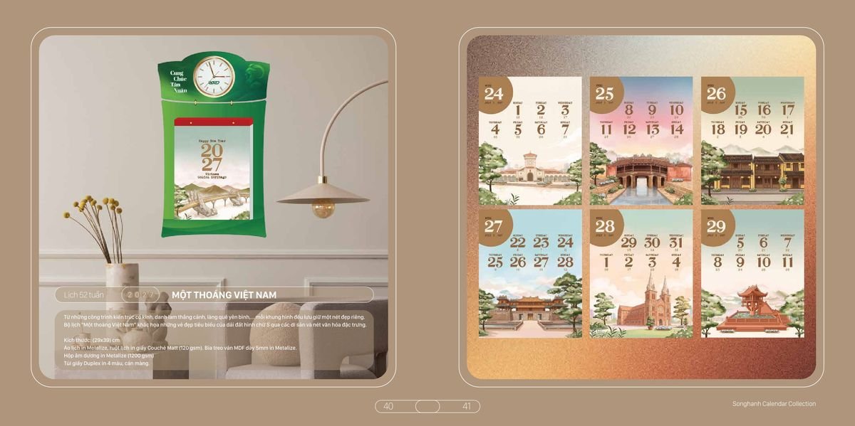 Lịch Bloc Cao Cấp SH 2027 SH15 Quà Tết Tri Ân Cán Bộ Nhân Viên Lịch Bloc Cao Cấp SH 2027 SH15 Quà Tết Tri Ân Cán Bộ Nhân Viên