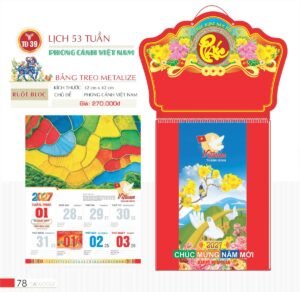 quà tặng nhân viên cuối năm tại tphcm Lịch Treo Tường Lò Xo 2027 TD Mẫu TD39 (40 x 60 cm) Quà Tết Tri Ân Cán Bộ Nhân Viên