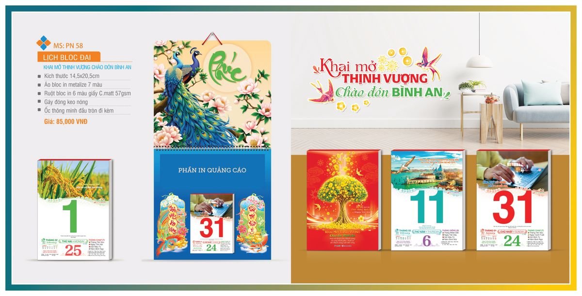 Lịch Bloc TPN 2027 TPNBLOC65 Quà Tết Tri Ân Cán Bộ Nhân Viên Lịch Bloc TPN 2027 TPNBLOC65 Quà Tết Tri Ân Cán Bộ Nhân Viên
