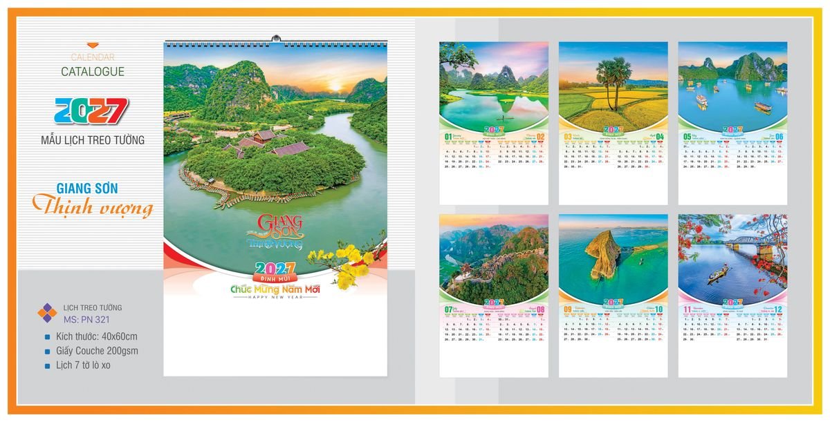Lịch 7 Tờ Lò Xo TPNLX11 Quà Tết Tri Ân Cán Bộ Nhân Viên Lịch 7 Tờ Lò Xo TPNLX11 Quà Tết Tri Ân Cán Bộ Nhân Viên