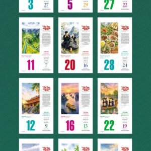 Lịch Bloc 2027 VHVN Mẫu VHVN 06 (29 x 41 cm) Quà Tết Tri Ân Cán Bộ Nhân Viên in logo - Quà Tặng Nhân Viên Sài Gòn